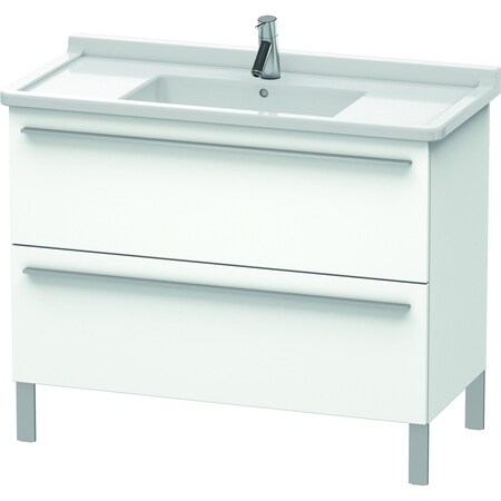 X-Large Vanity Unit White Matt 668X1000X470mm 2 Drawers For 03041